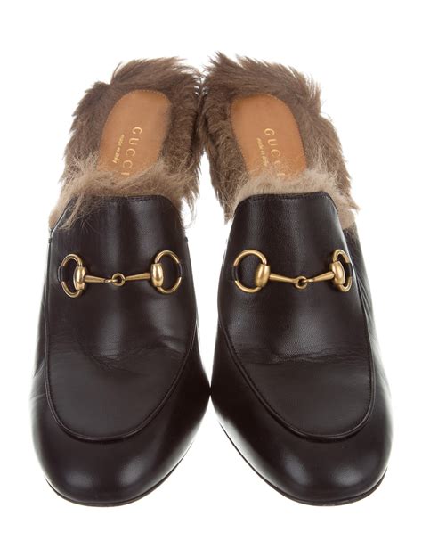 gucci fur shoes review|Gucci princetown mules with fur.